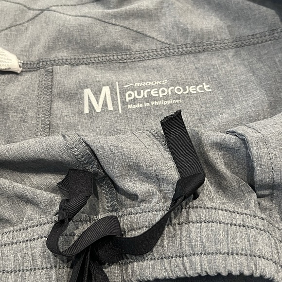 Brooks Pants Mens M Gray Straight Pure Project Lightweight Track Athleisure - Picture 3 of 13